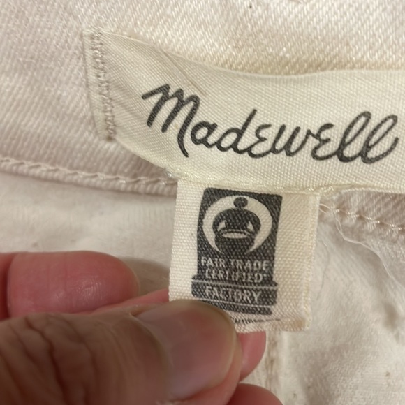 Madewell The Perfect Vintage Jean Raw Cream Ankle Length Sz 31 - Picture 7 of 11